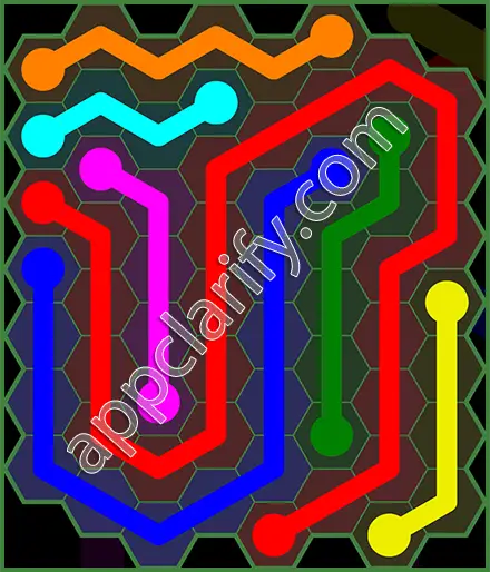 Flow Free: Hexes 8x8 Mania Pack Level 111 Solutions