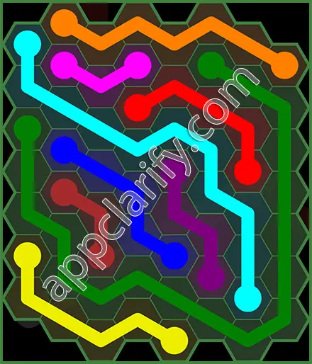 Flow Free: Hexes 8x8 Mania Pack Level 113 Solutions