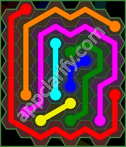Flow Free: Hexes 8x8 Mania Pack Level 114 Solutions