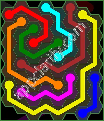 Flow Free: Hexes 8x8 Mania Pack Level 118 Solutions