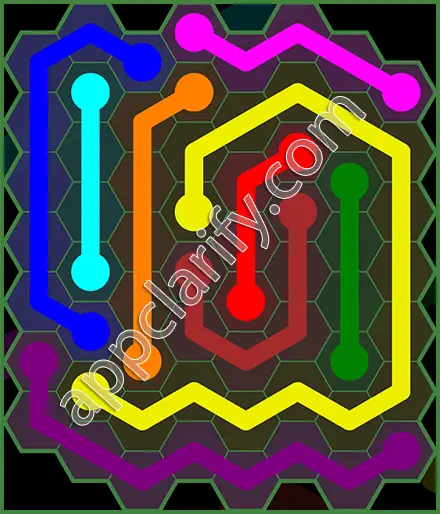 Flow Free: Hexes 8x8 Mania Pack Level 12 Solutions