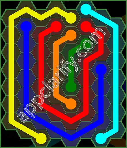 Flow Free: Hexes 8x8 Mania Pack Level 121 Solutions