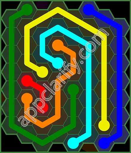 Flow Free: Hexes 8x8 Mania Pack Level 123 Solutions