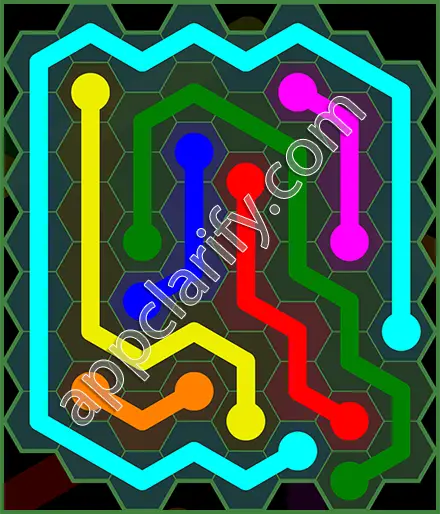Flow Free: Hexes 8x8 Mania Pack Level 126 Solutions