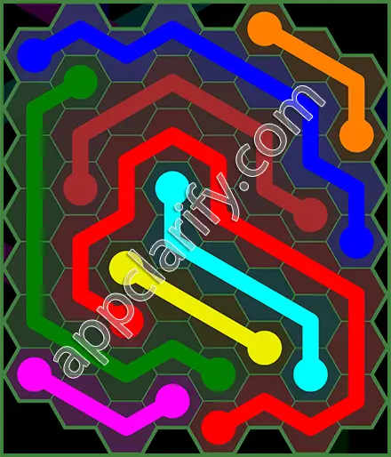 Flow Free: Hexes 8x8 Mania Pack Level 128 Solutions