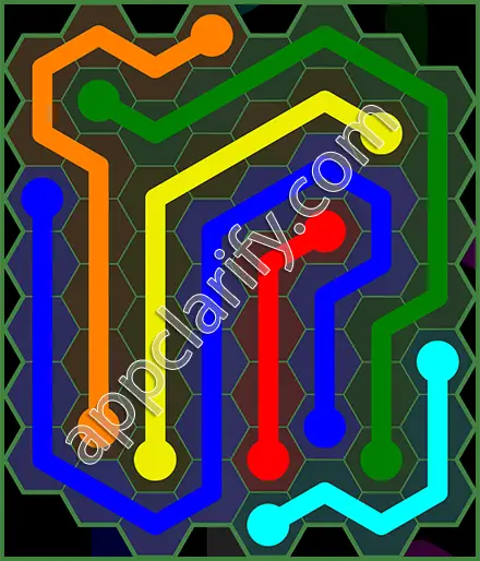 Flow Free: Hexes 8x8 Mania Pack Level 129 Solutions