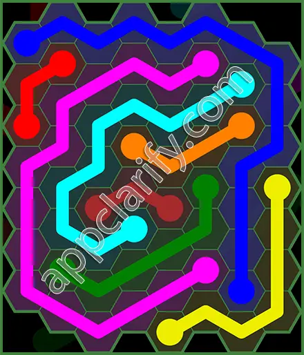 Flow Free: Hexes 8x8 Mania Pack Level 13 Solutions