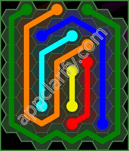Flow Free: Hexes 8x8 Mania Pack Level 131 Solutions