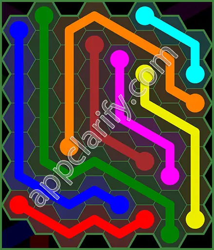 Flow Free: Hexes 8x8 Mania Pack Level 132 Solutions