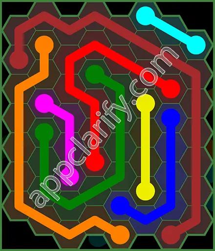 Flow Free: Hexes 8x8 Mania Pack Level 133 Solutions