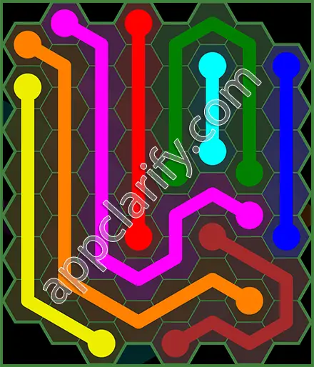 Flow Free: Hexes 8x8 Mania Pack Level 134 Solutions