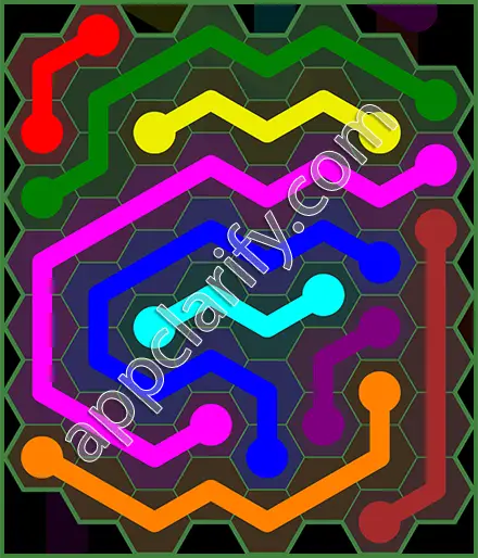 Flow Free: Hexes 8x8 Mania Pack Level 136 Solutions