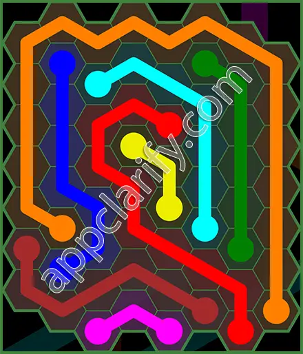 Flow Free: Hexes 8x8 Mania Pack Level 138 Solutions