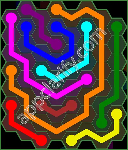 Flow Free: Hexes 8x8 Mania Pack Level 139 Solutions