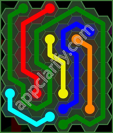 Flow Free: Hexes 8x8 Mania Pack Level 14 Solutions