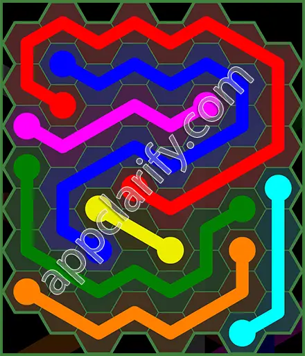 Flow Free: Hexes 8x8 Mania Pack Level 140 Solutions