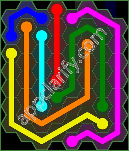 Flow Free: Hexes 8x8 Mania Pack Level 141 Solutions
