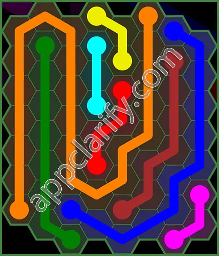 Flow Free: Hexes 8x8 Mania Pack Level 142 Solutions