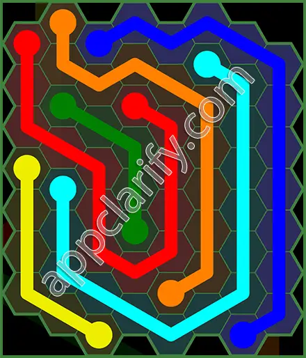 Flow Free: Hexes 8x8 Mania Pack Level 146 Solutions
