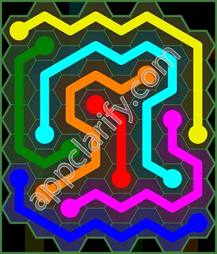 Flow Free: Hexes 8x8 Mania Pack Level 147 Solutions