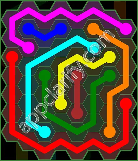 Flow Free: Hexes 8x8 Mania Pack Level 148 Solutions