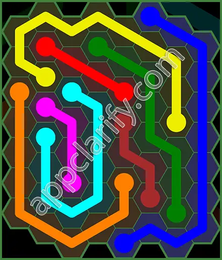 Flow Free: Hexes 8x8 Mania Pack Level 149 Solutions