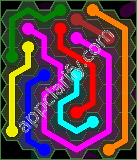 Flow Free: Hexes 8x8 Mania Pack Level 15 Solutions