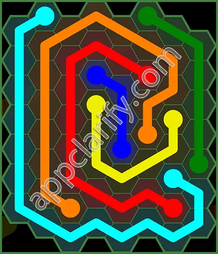 Flow Free: Hexes 8x8 Mania Pack Level 150 Solutions