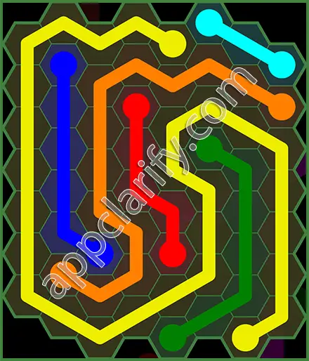 Flow Free: Hexes 8x8 Mania Pack Level 16 Solutions