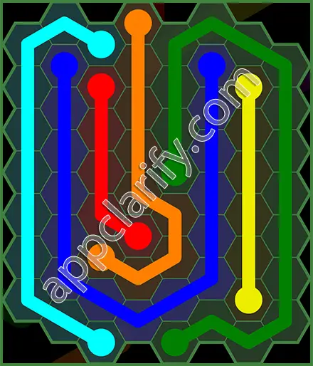 Flow Free: Hexes 8x8 Mania Pack Level 17 Solutions