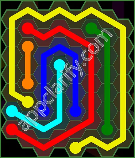 Flow Free: Hexes 8x8 Mania Pack Level 18 Solutions
