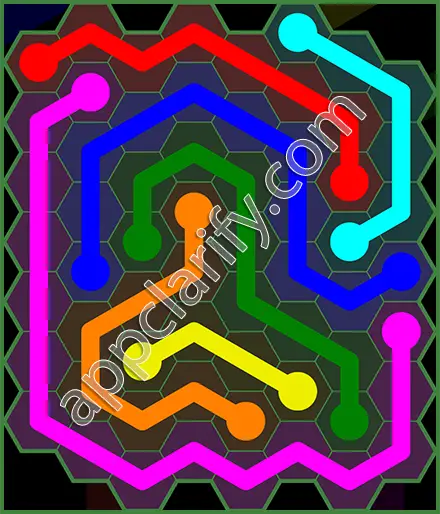 Flow Free: Hexes 8x8 Mania Pack Level 19 Solutions