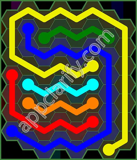 Flow Free: Hexes 8x8 Mania Pack Level 2 Solutions