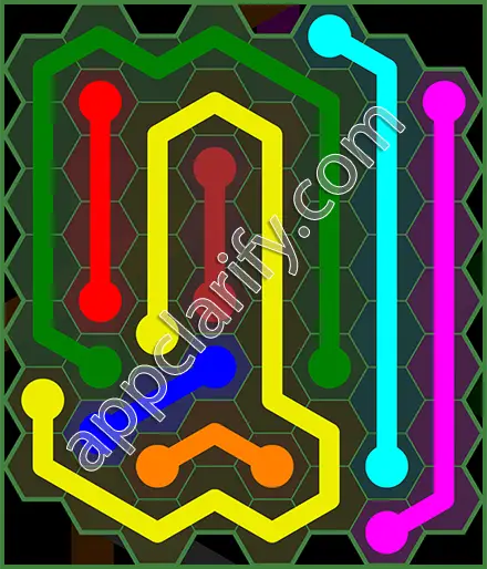 Flow Free: Hexes 8x8 Mania Pack Level 22 Solutions