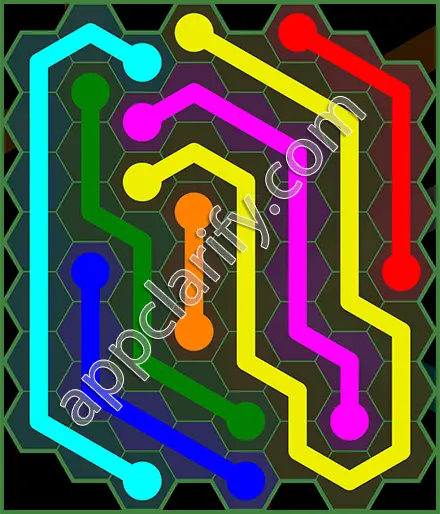 Flow Free: Hexes 8x8 Mania Pack Level 23 Solutions