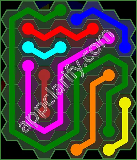Flow Free: Hexes 8x8 Mania Pack Level 26 Solutions