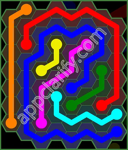Flow Free: Hexes 8x8 Mania Pack Level 27 Solutions