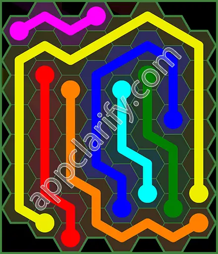 Flow Free: Hexes 8x8 Mania Pack Level 30 Solutions