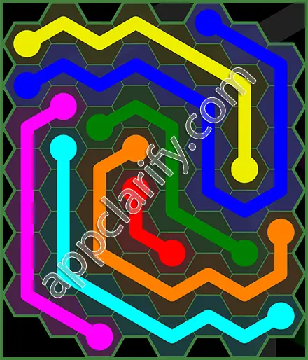 Flow Free: Hexes 8x8 Mania Pack Level 31 Solutions