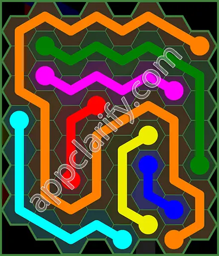 Flow Free: Hexes 8x8 Mania Pack Level 33 Solutions