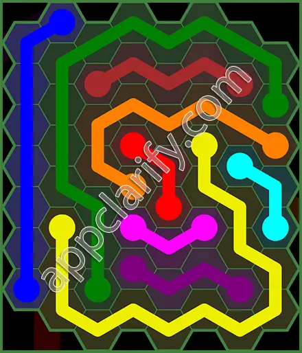 Flow Free: Hexes 8x8 Mania Pack Level 34 Solutions