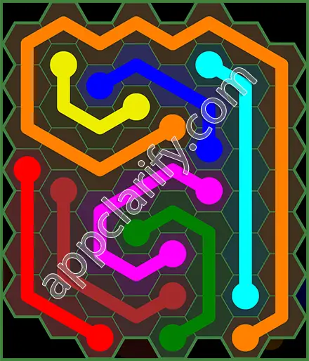 Flow Free: Hexes 8x8 Mania Pack Level 35 Solutions