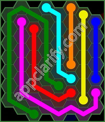 Flow Free: Hexes 8x8 Mania Pack Level 36 Solutions