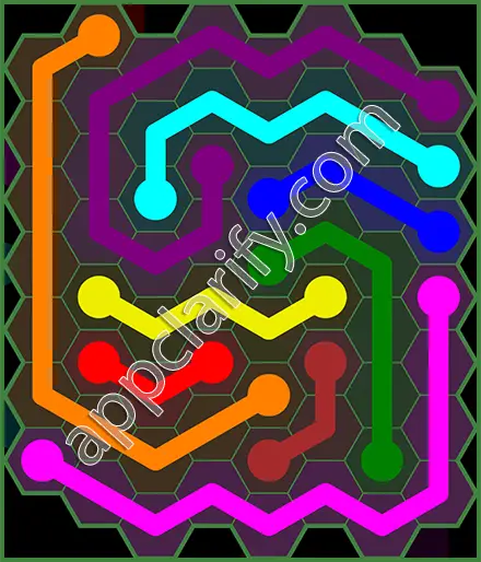 Flow Free: Hexes 8x8 Mania Pack Level 38 Solutions