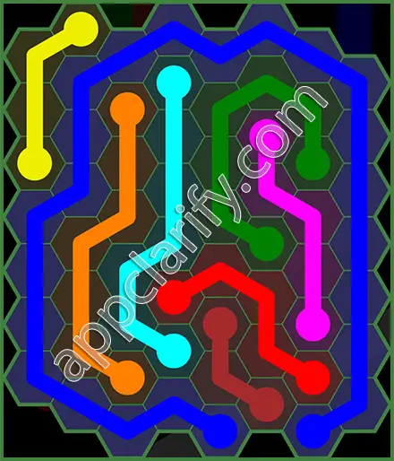 Flow Free: Hexes 8x8 Mania Pack Level 4 Solutions