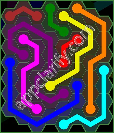 Flow Free: Hexes 8x8 Mania Pack Level 40 Solutions