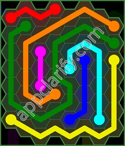 Flow Free: Hexes 8x8 Mania Pack Level 41 Solutions