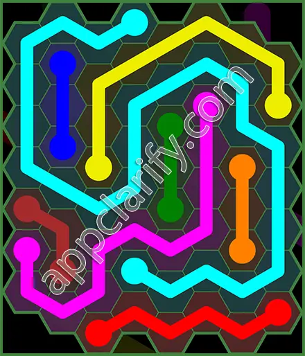 Flow Free: Hexes 8x8 Mania Pack Level 44 Solutions