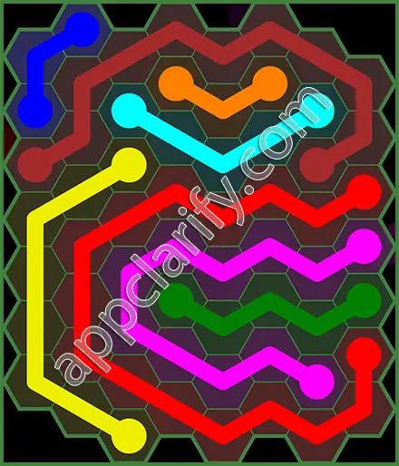 Flow Free: Hexes 8x8 Mania Pack Level 47 Solutions
