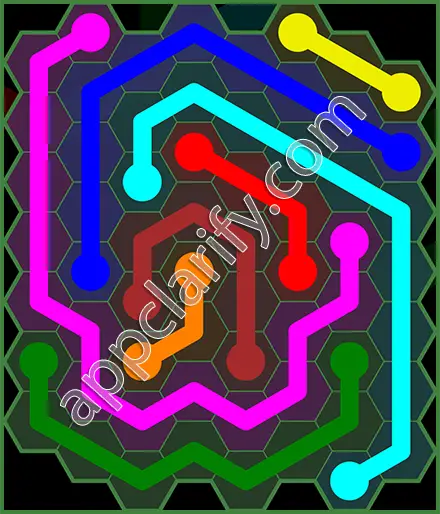 Flow Free: Hexes 8x8 Mania Pack Level 5 Solutions